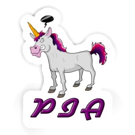 Sticker Angry Unicorn Pia Image