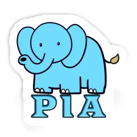 Autocollant Éléphant Pia Image