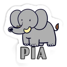 Sticker Elephant Pia Image