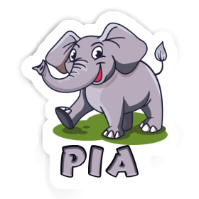 Autocollant Éléphant Pia Image