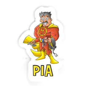 Aufkleber Pia Elektriker Image