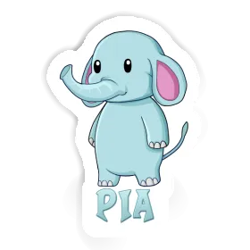 Sticker Elephant Pia Image