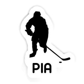 Autocollant Joueur de hockey Pia Image