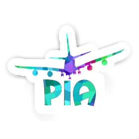 Sticker Pia Airplane Image