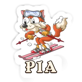 Aufkleber Skifahrer Pia Image