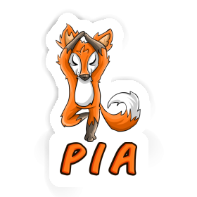 Pia Sticker Yoga Fox Image