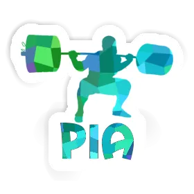 Sticker Gewichtheber Pia Image