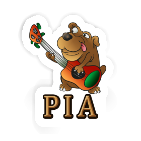 Sticker Gitarrenhund Pia Image