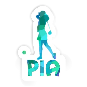 Sticker Pia Golfer Image