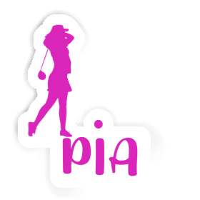 Pia Sticker Golfer Image