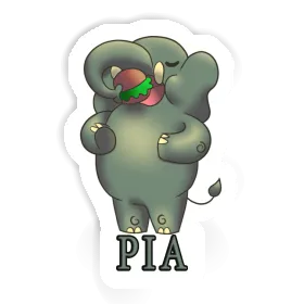 Sticker Elephant Pia Image