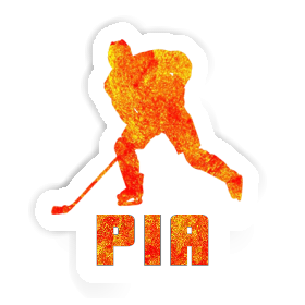 Autocollant Joueur de hockey Pia Image