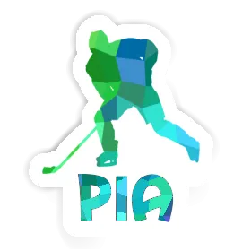 Pia Aufkleber Eishockeyspieler Image