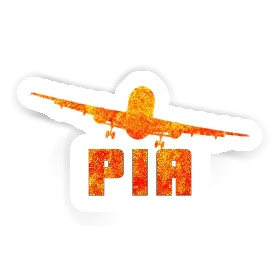 Pia Sticker Airplane Image