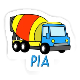 Sticker Pia Mixer Truck Image