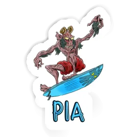 Pia Aufkleber Surfer Image