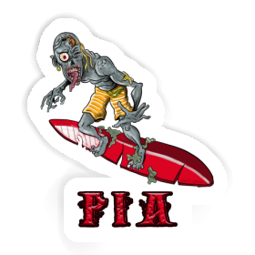 Sticker Pia Surfer Image