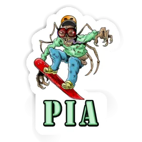 Autocollant Pia Snowboardeur Image