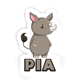 Sticker Rhinoceros Pia Image