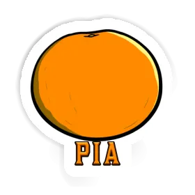 Aufkleber Pia Orange Image