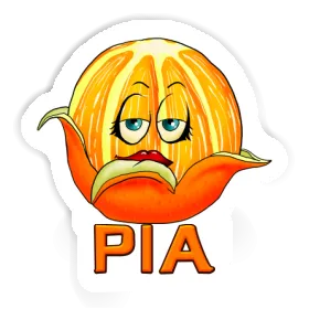 Pia Autocollant Orange Image