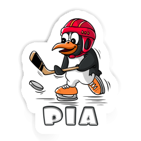 Pingouin de hockey Autocollant Pia Image