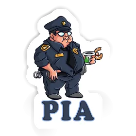 Pia Sticker Police Officer Image