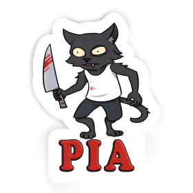 Psycho-Katze Sticker Pia Image