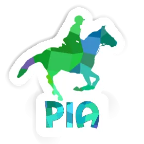 Pia Autocollant Cavalière Image