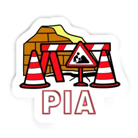 Sticker Pia Road Construction Image