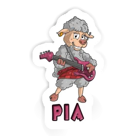 Pia Sticker Guitarist Image