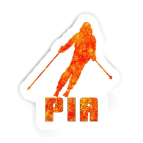 Skifahrerin Aufkleber Pia Image