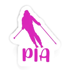 Pia Aufkleber Skifahrerin Image