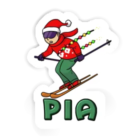 Christmas Skier Sticker Pia Image