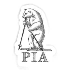 Pia Aufkleber Skifahrer Image