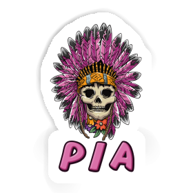 Sticker Womens Skull Pia Image