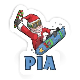 Pia Sticker Snowboarder Image