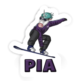 Pia Autocollant Snowboardeuse Image