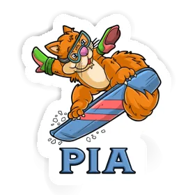 Pia Sticker Snowboarderin Image