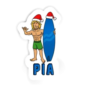 Autocollant Pia Surfeur de Noël Image