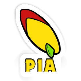 Sticker Pia Surfboard Image