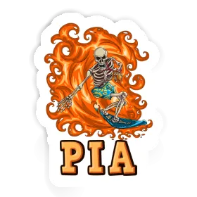 Sticker Pia Surfer Image