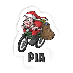 Sticker Pia Bicycle Rider Image