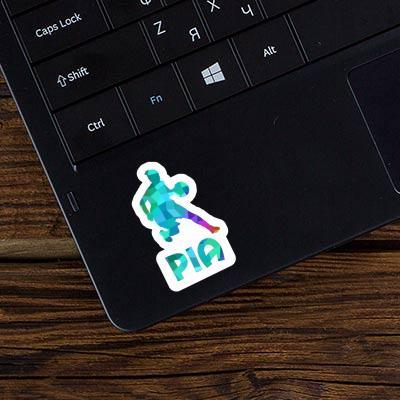 Pia Sticker Basketballspielerin Laptop Image