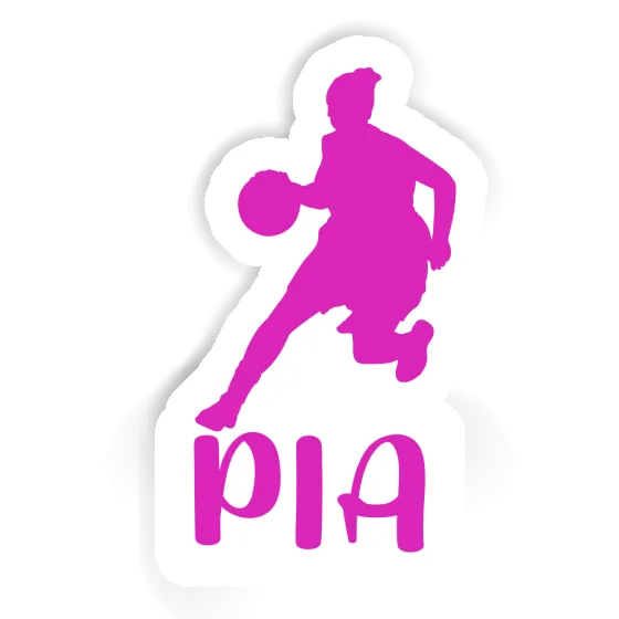 Pia Sticker Basketball Player Notebook Image