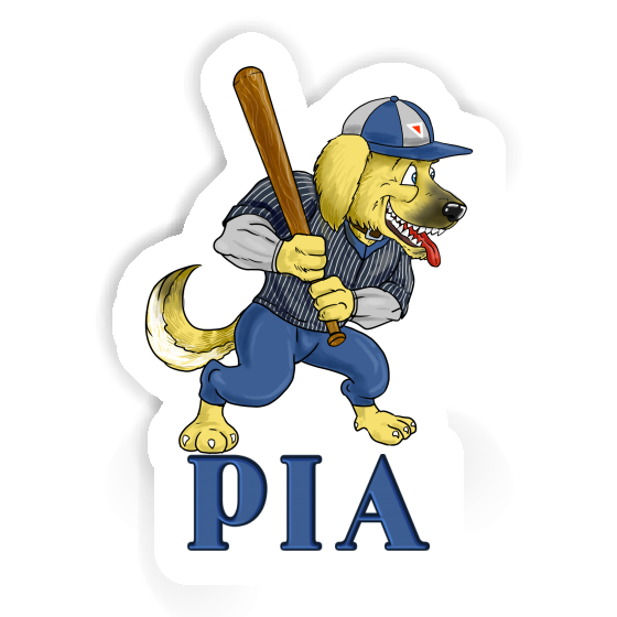 Sticker Pia Baseball Dog Notebook Image