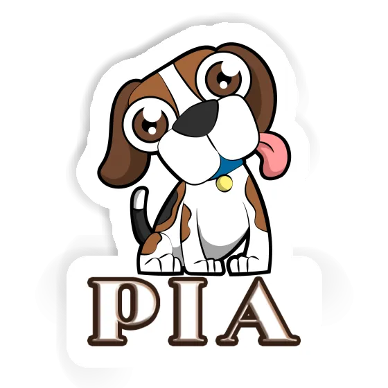 Sticker Pia Beagle-Hund Notebook Image