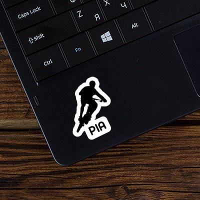 Sticker Biker Pia Laptop Image