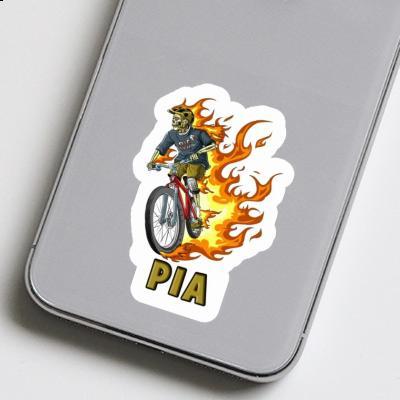 Aufkleber Mountainbiker Pia Laptop Image