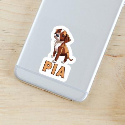 Sticker Boxerhund Pia Notebook Image